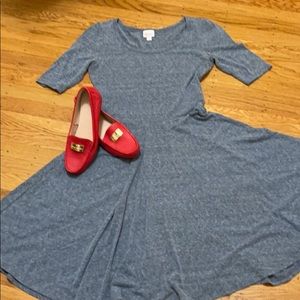 LulaRoe  Nicole Heathered blue Dress M
